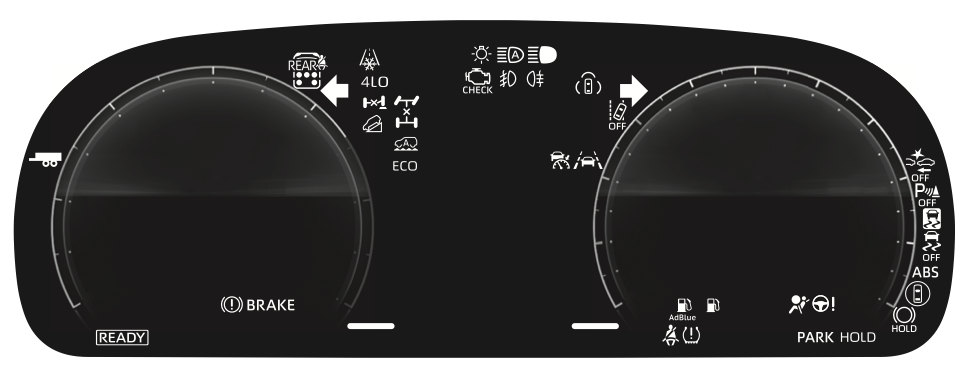 12.3 inch Type 2 Dashboard Warning Lights
