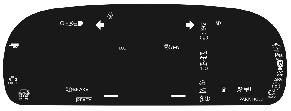 12.3 inch Type 3 Dashboard Warning Lights